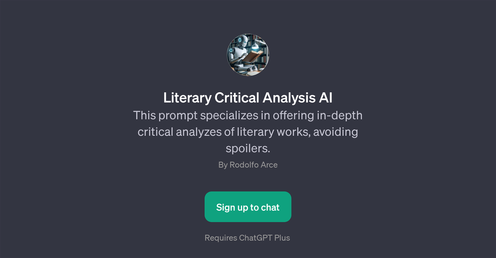 Literary Critical Analysis AI website