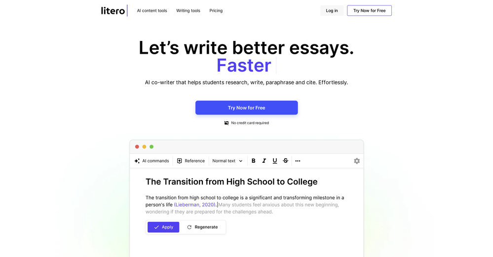Litero website
