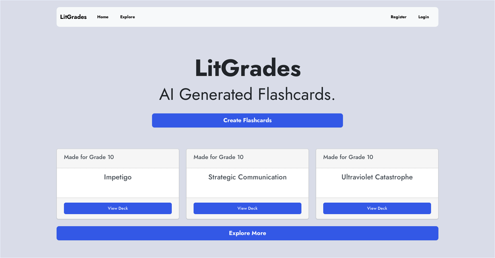 LitGrades website