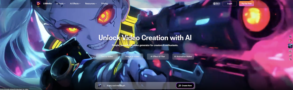 LitVideo: AI Video Generator website