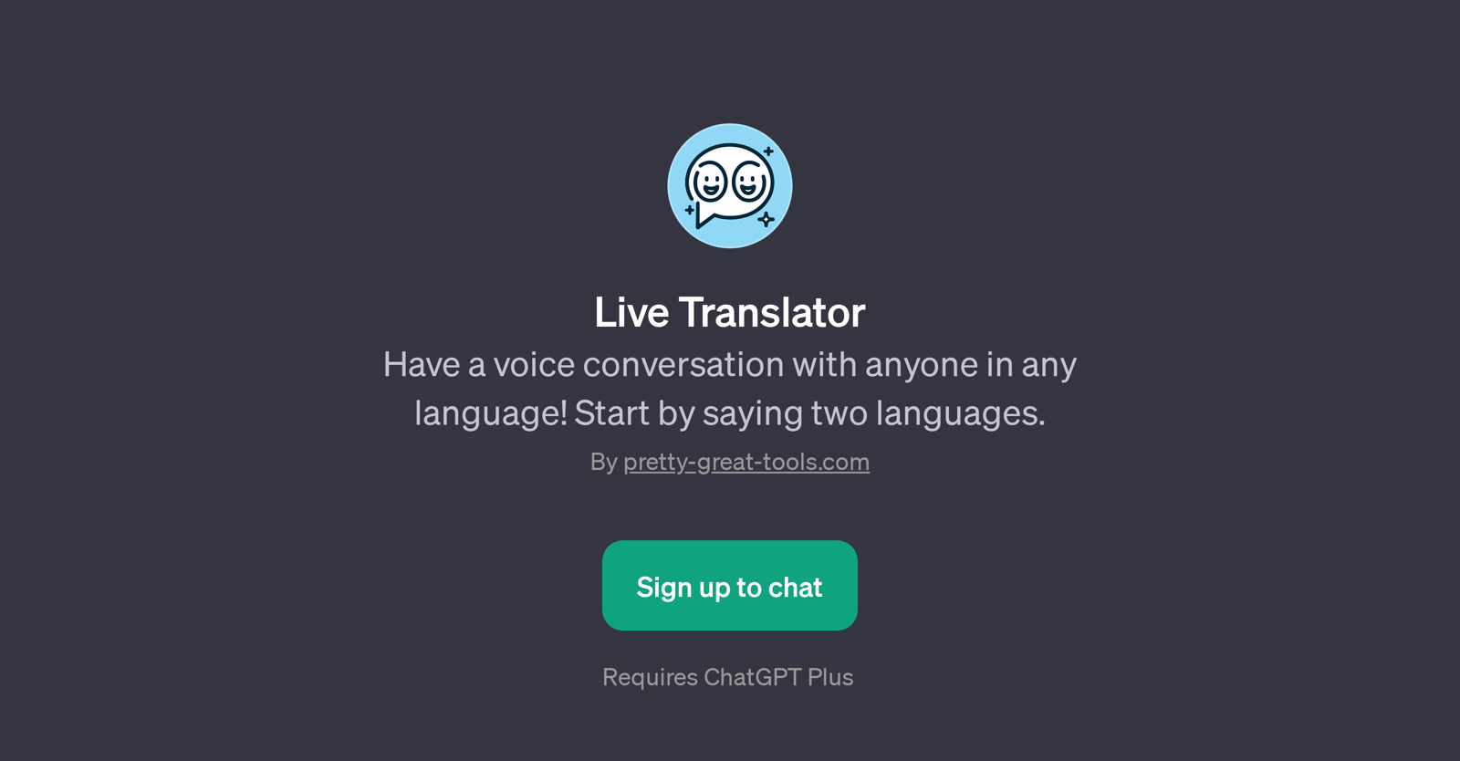Live Translator website