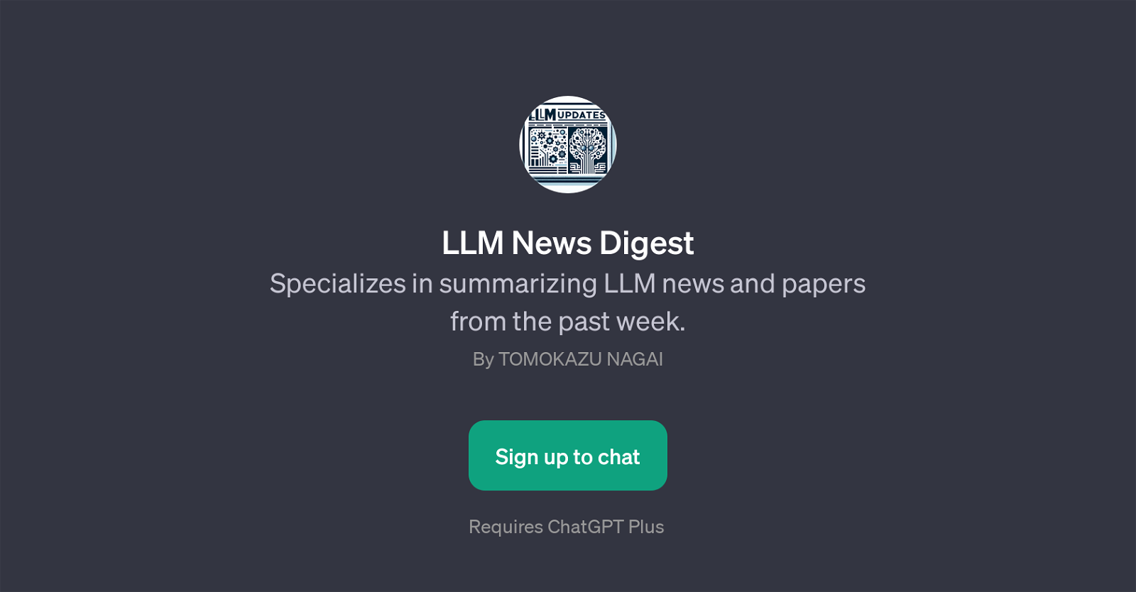 LLM News Digest website