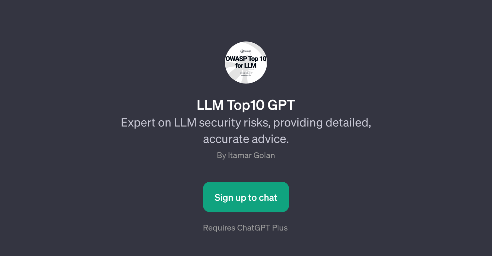 LLM Top10 GPT website