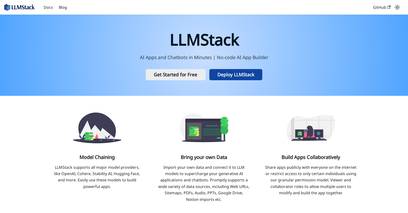 LLMStack website