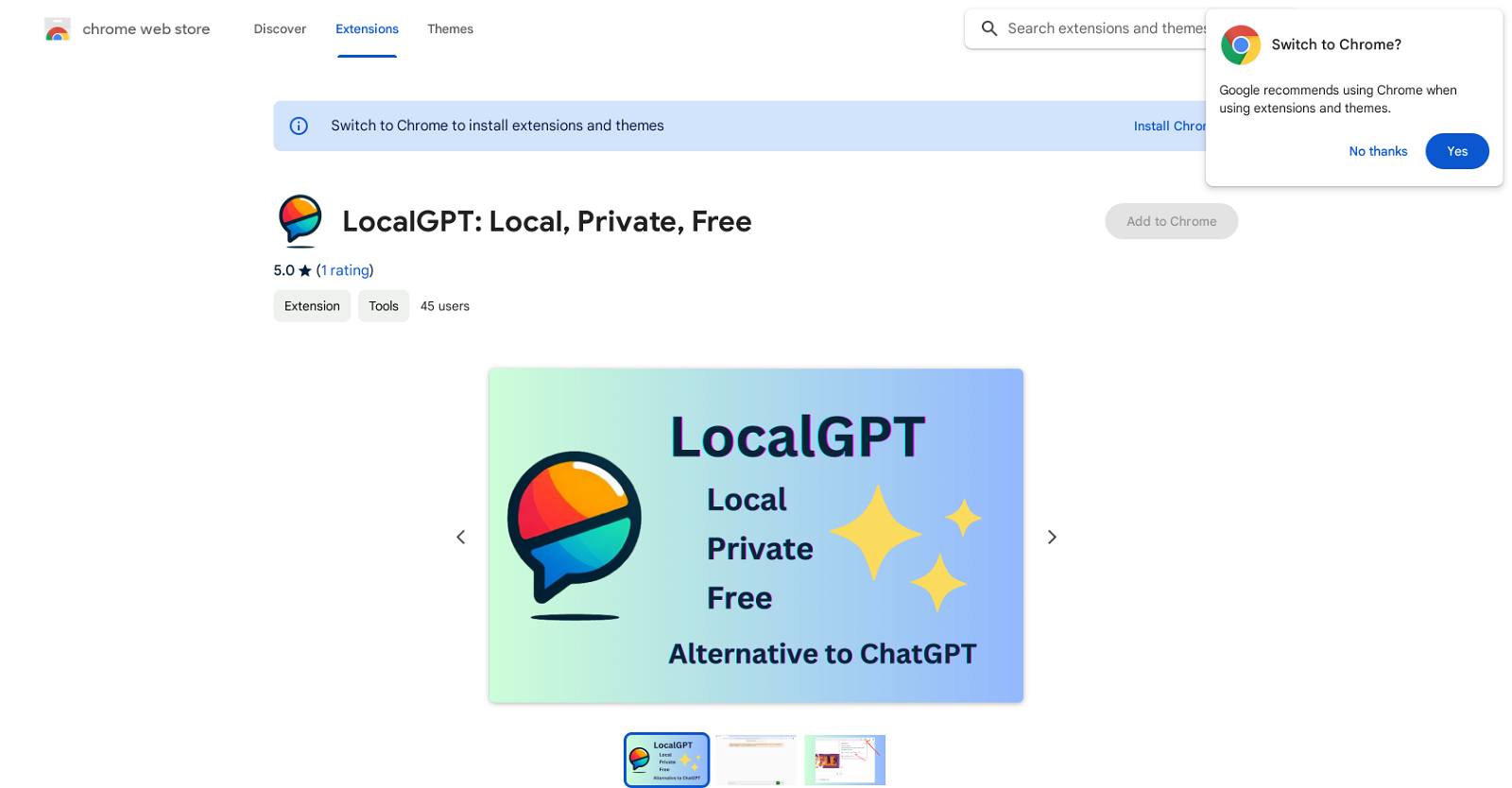 LocalGPT website