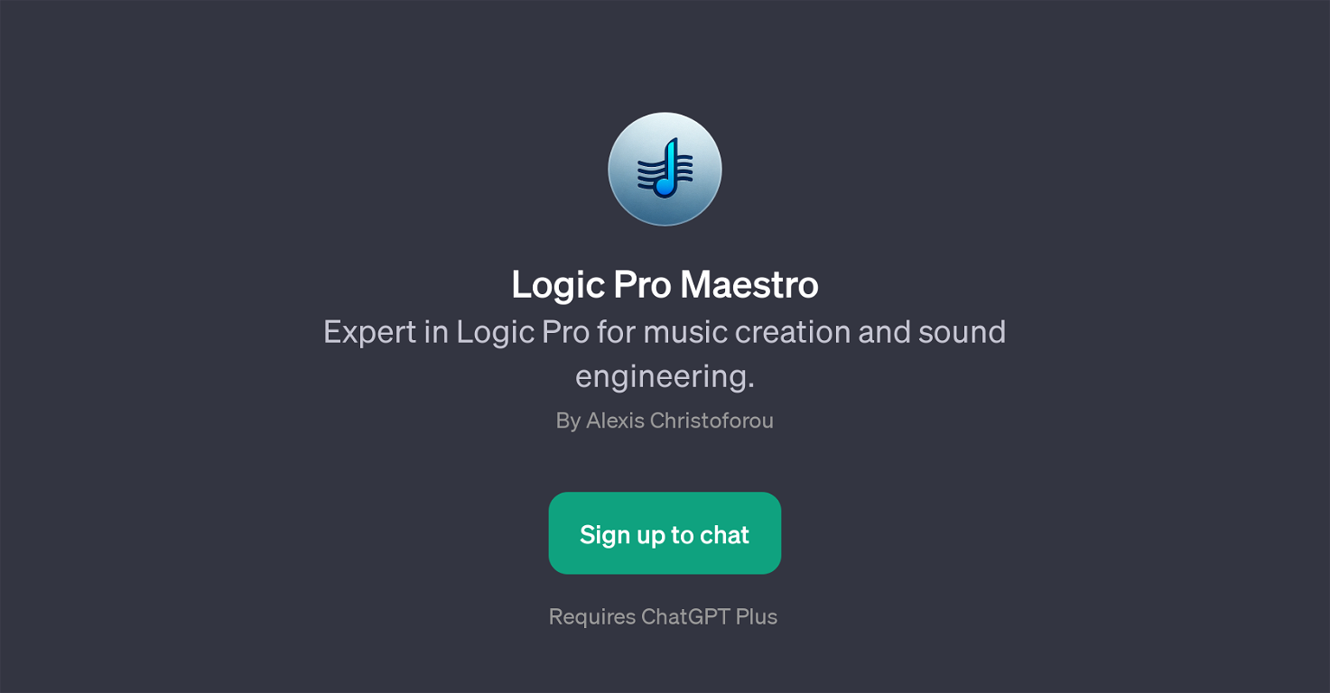 Logic Pro Maestro website