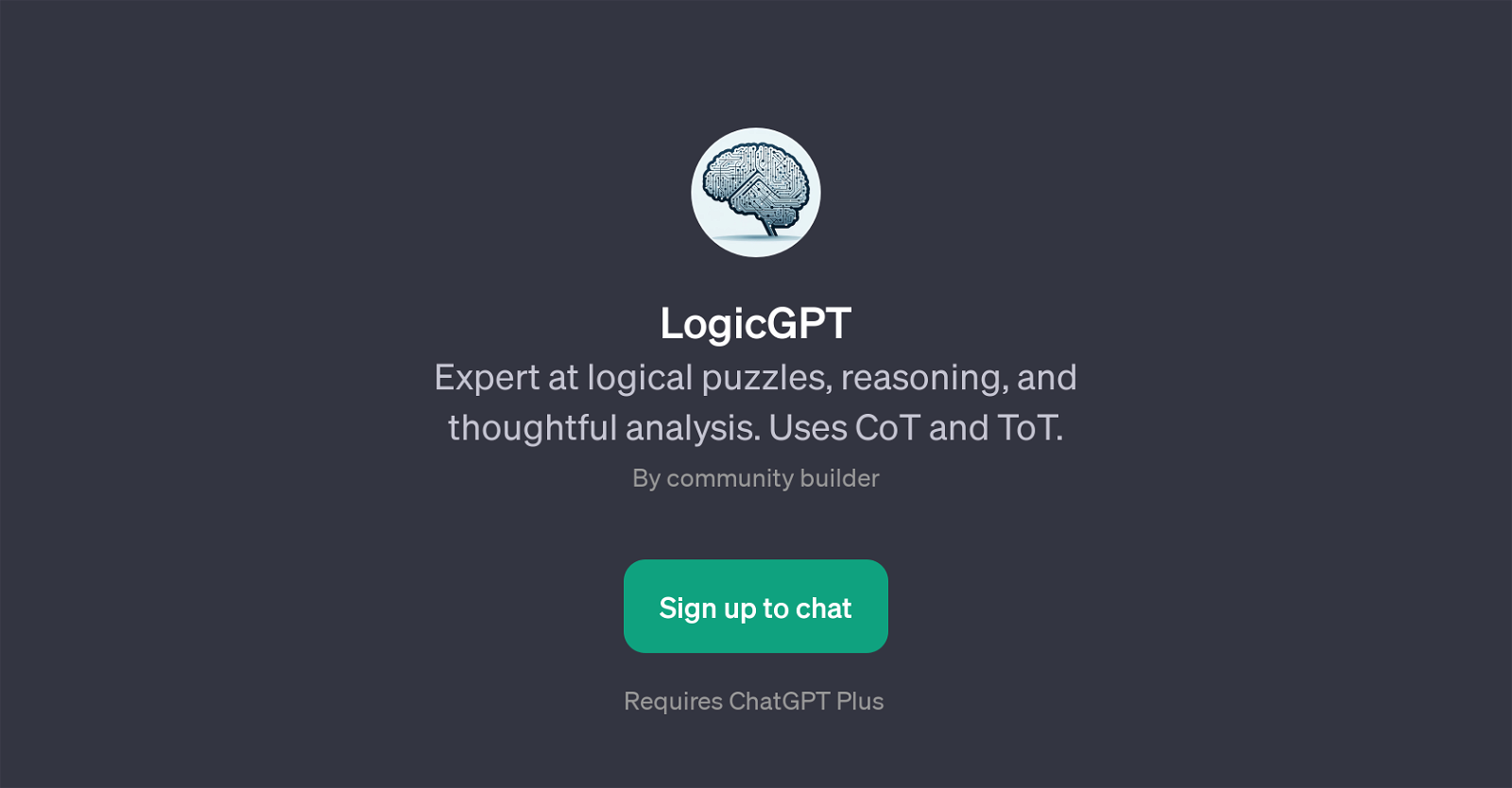 LogicGPT website