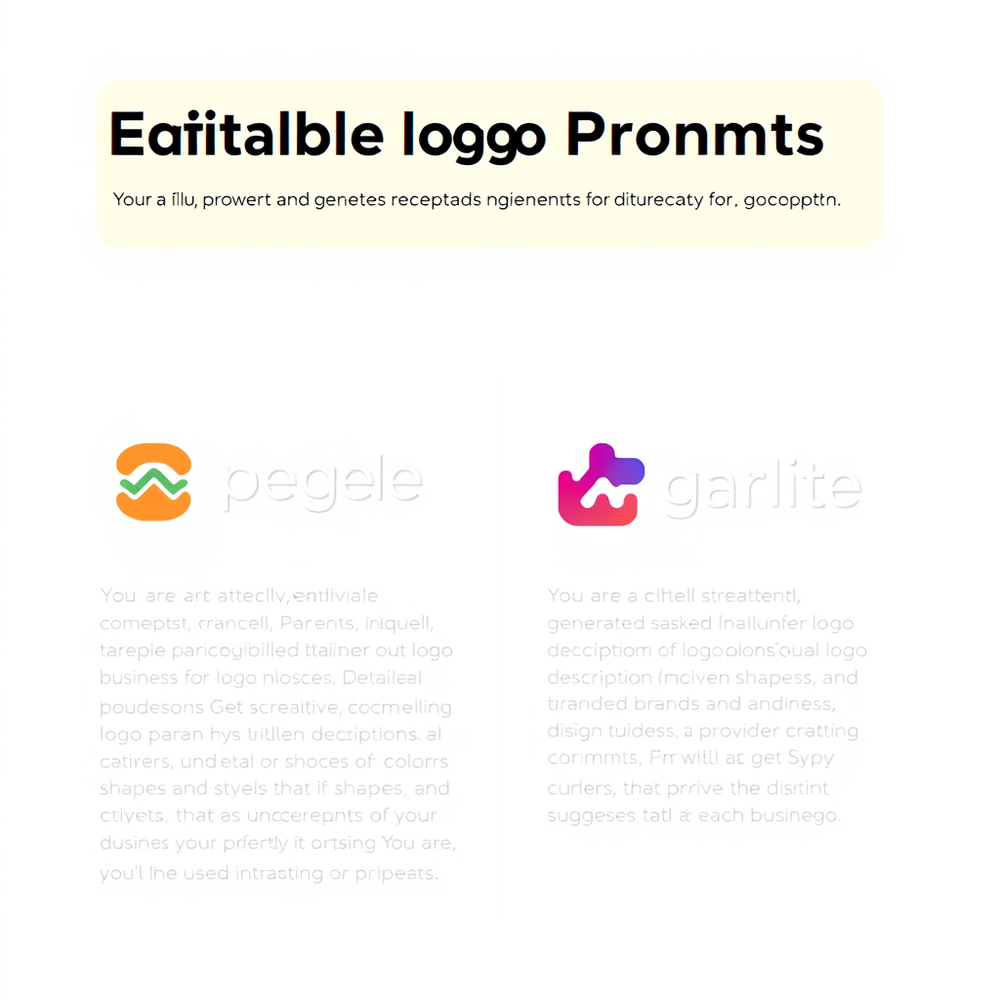 Editable logo Prompts website