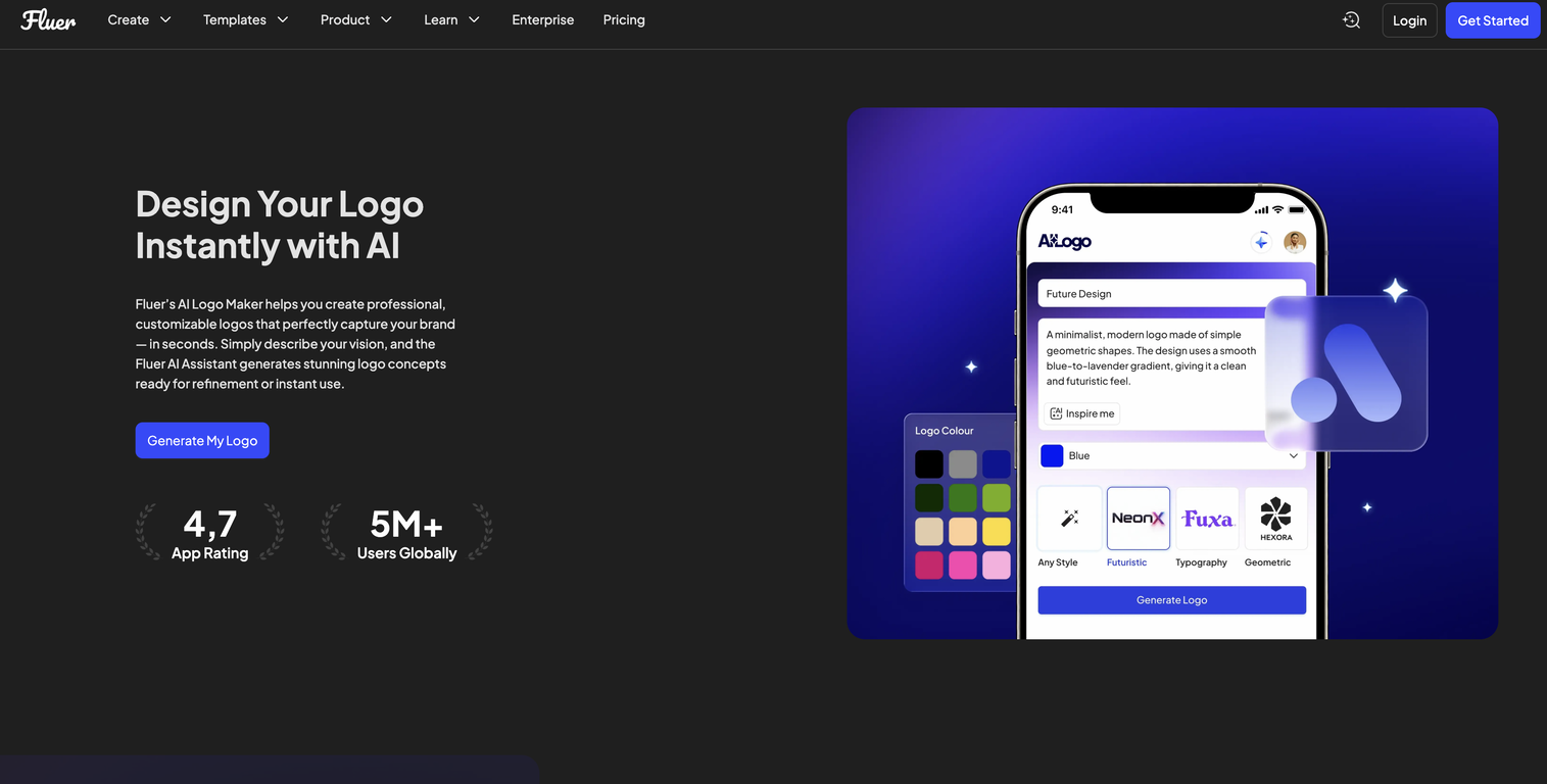 Logo Maker by Fluer website
