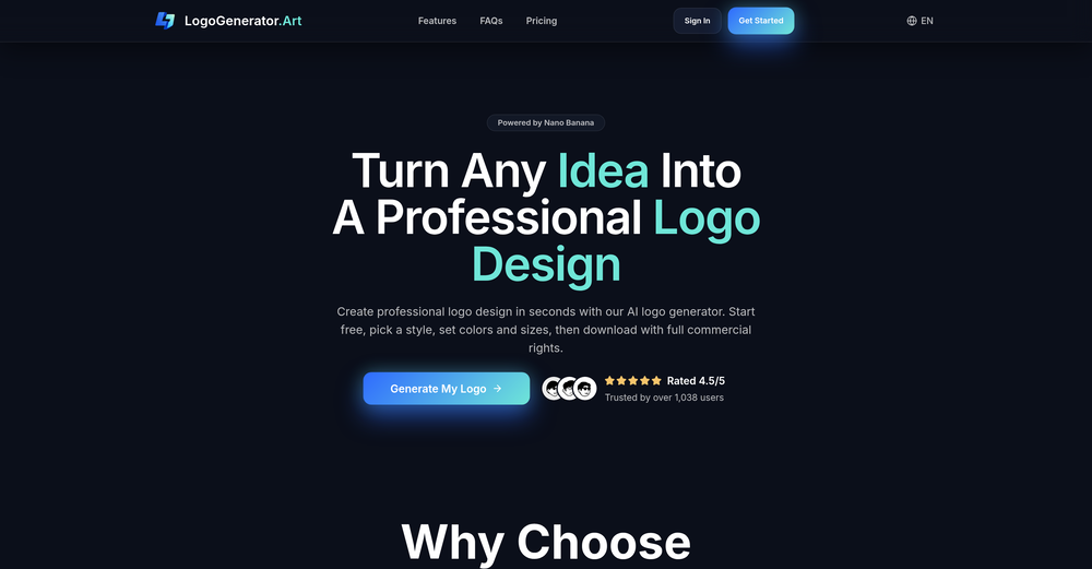 LogoGenerator.Art website