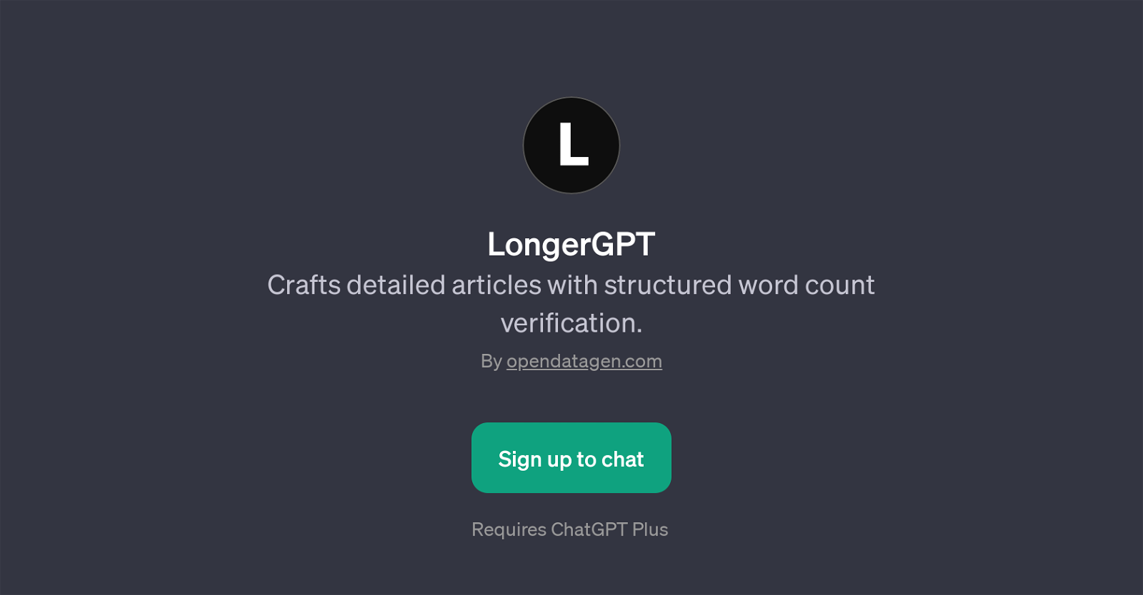 LongerGPT website