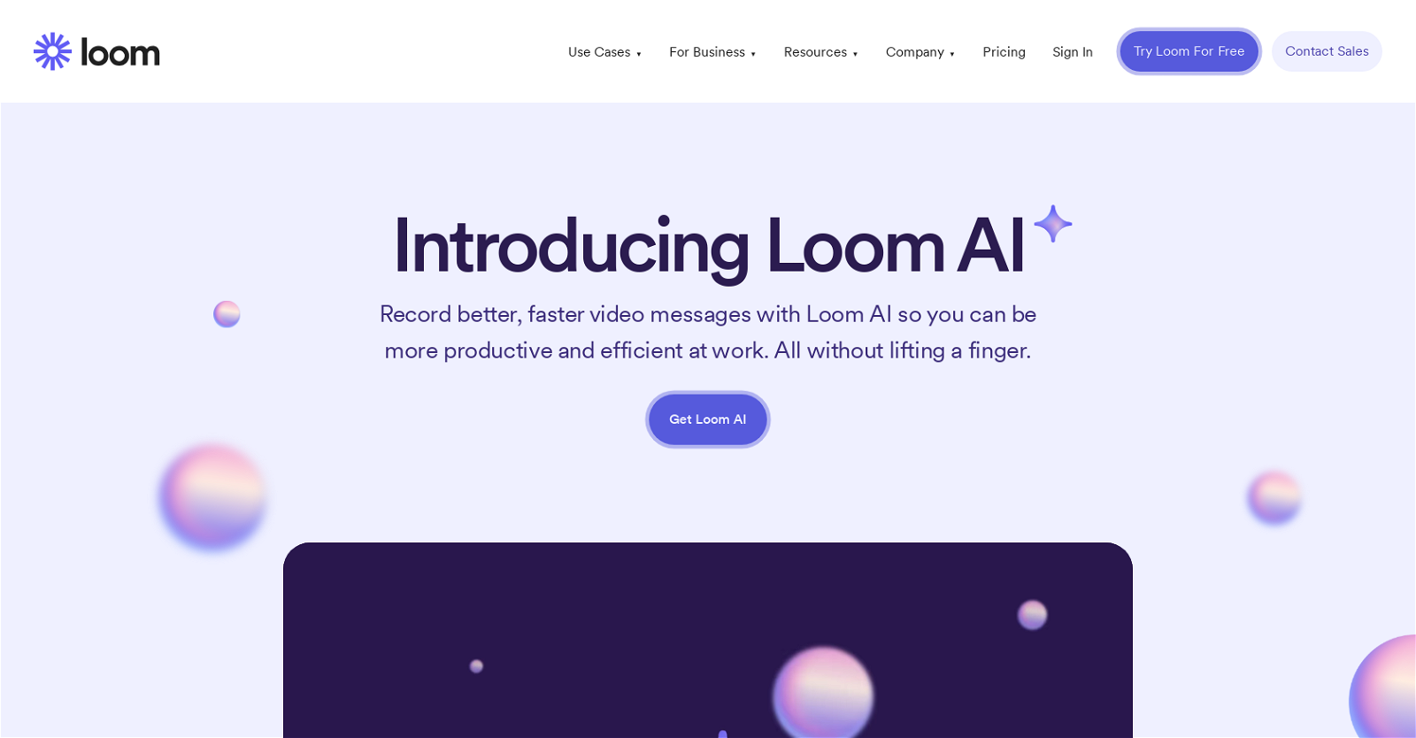 Loom AI website