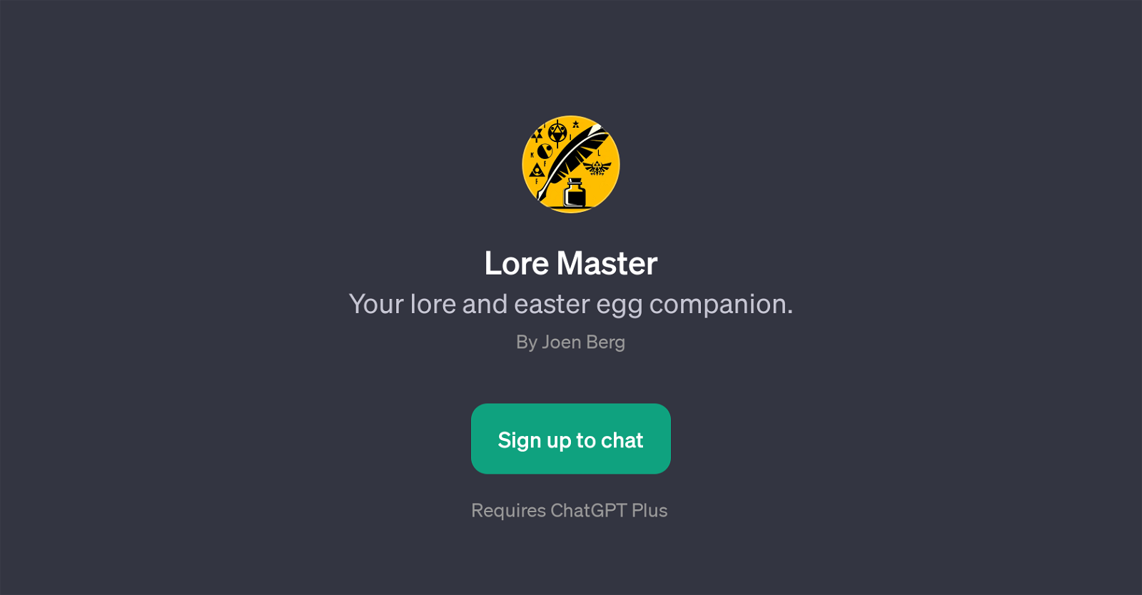 Lore Master website