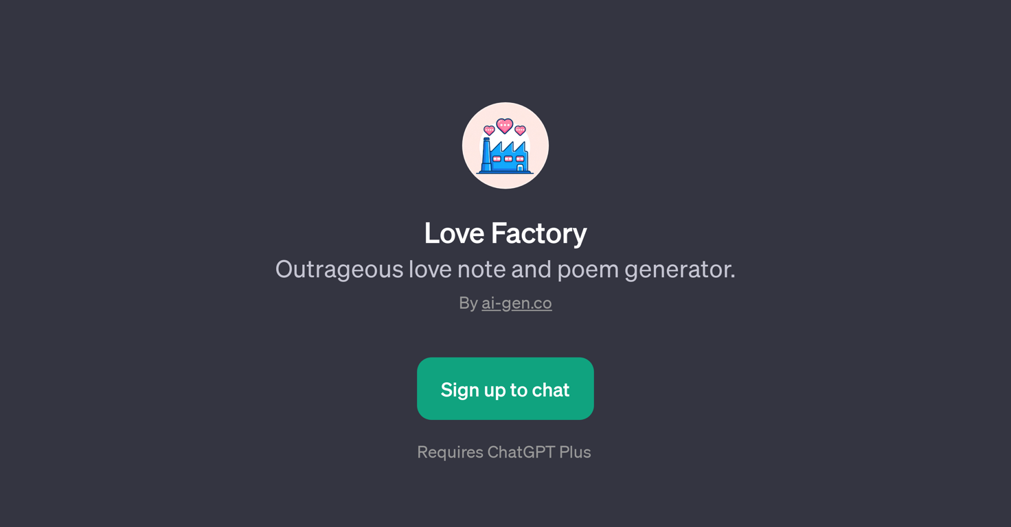 Love Factory website