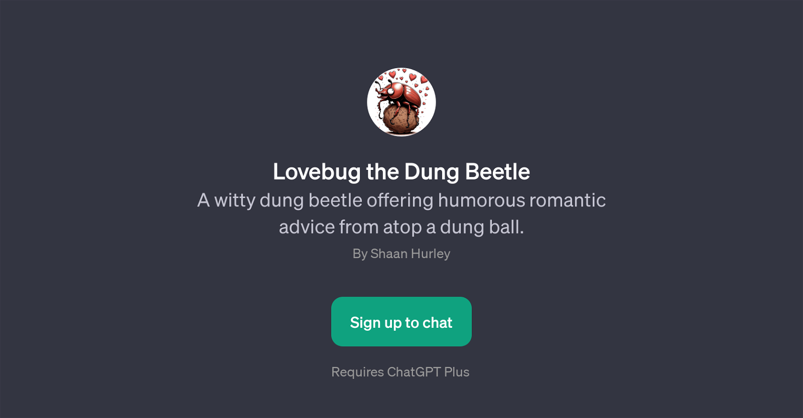 Lovebug the Dung Beetle website