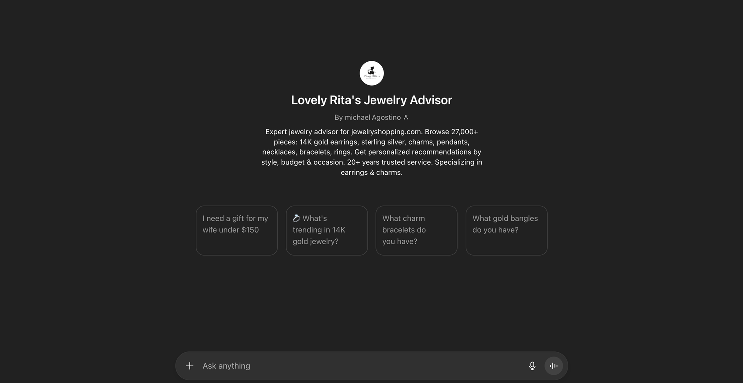 Lovely Rita's Jewelry Advisor website