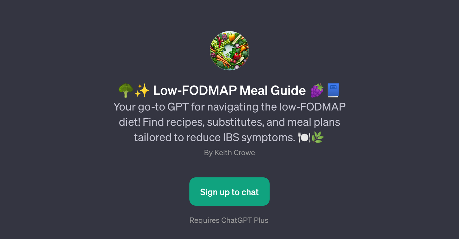 Low-FODMAP Meal Guide website