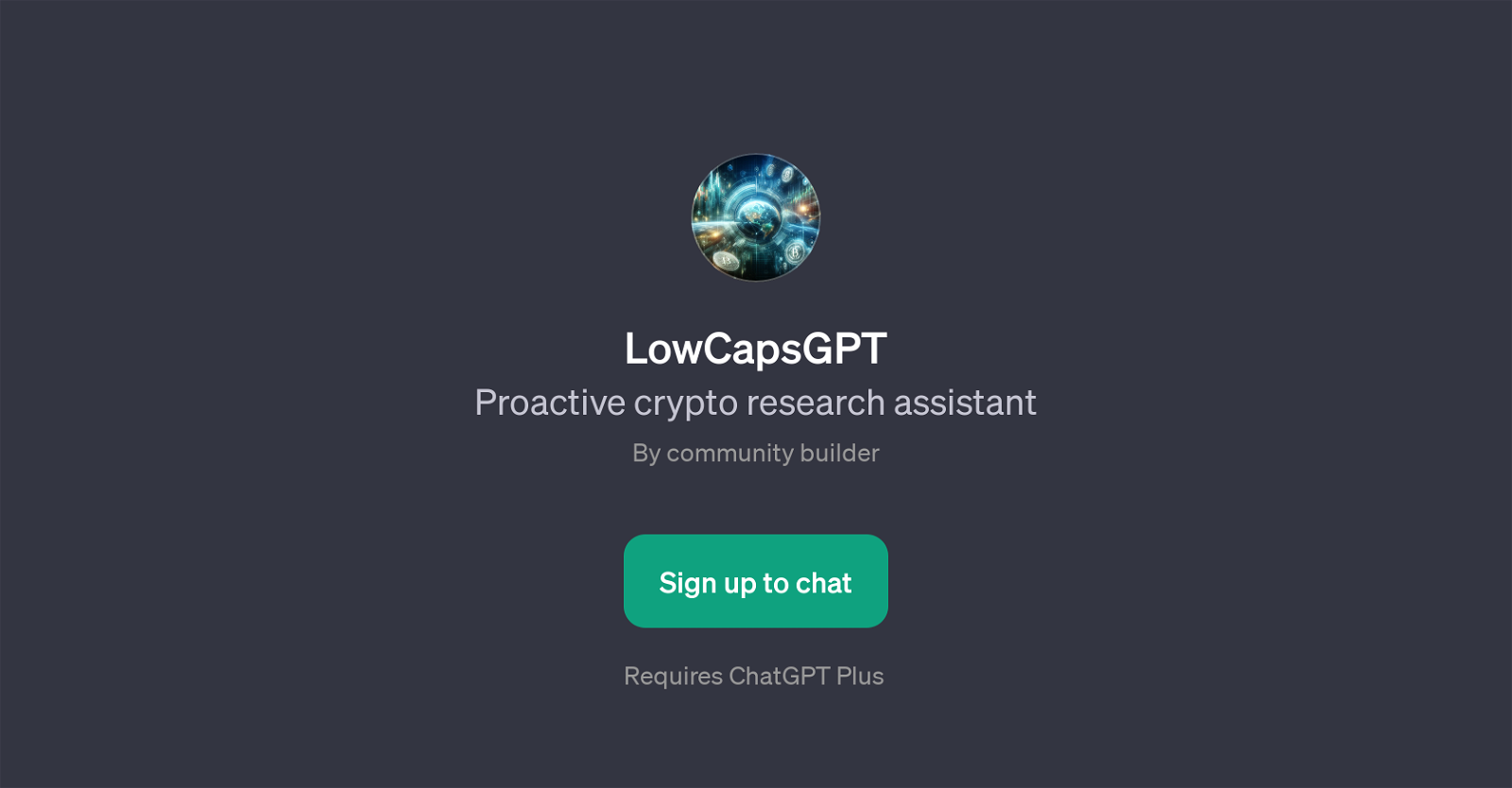 LowCapsGPT website