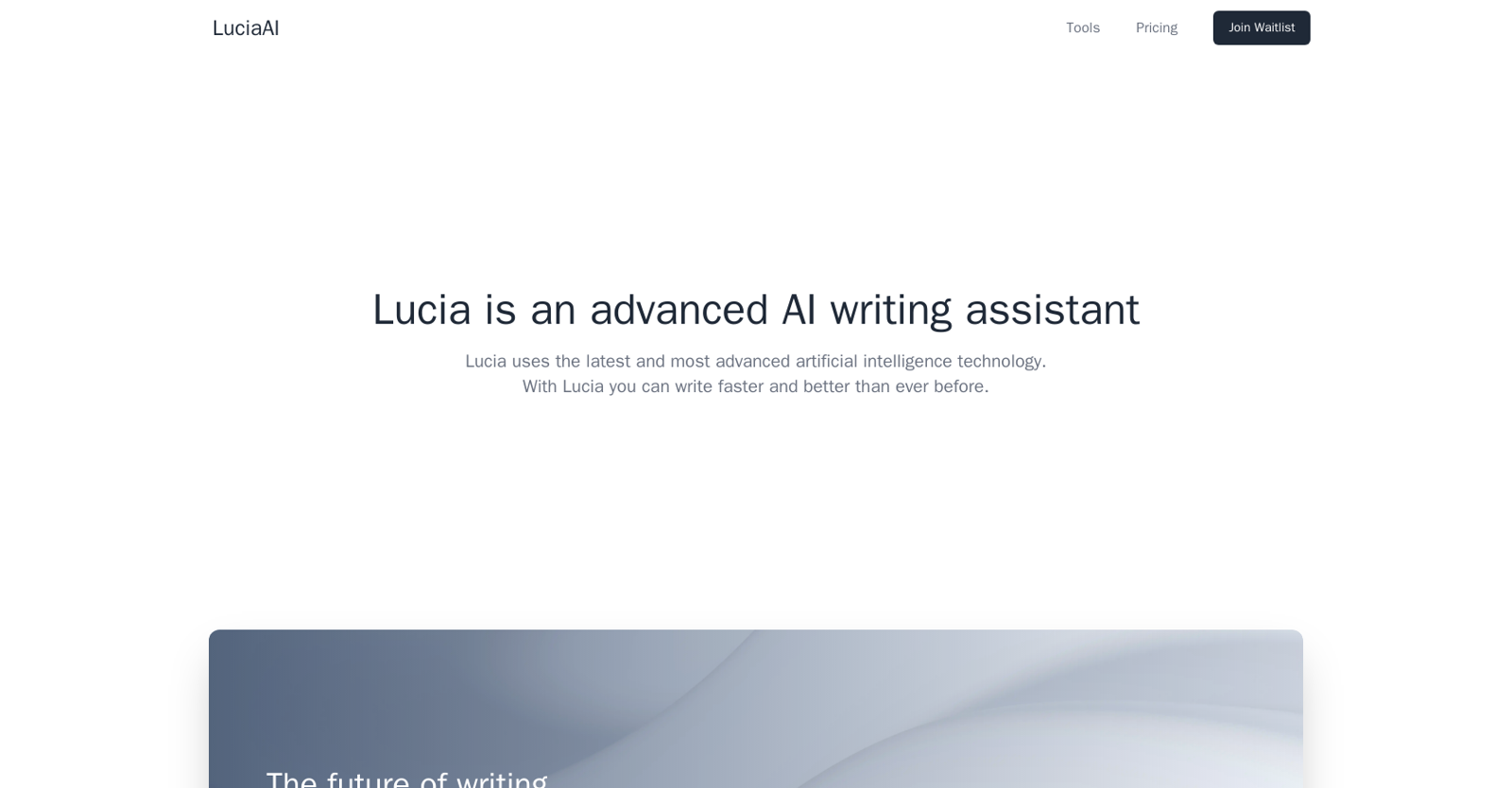 LuciaAI And 194 Other AI Tools For Writing