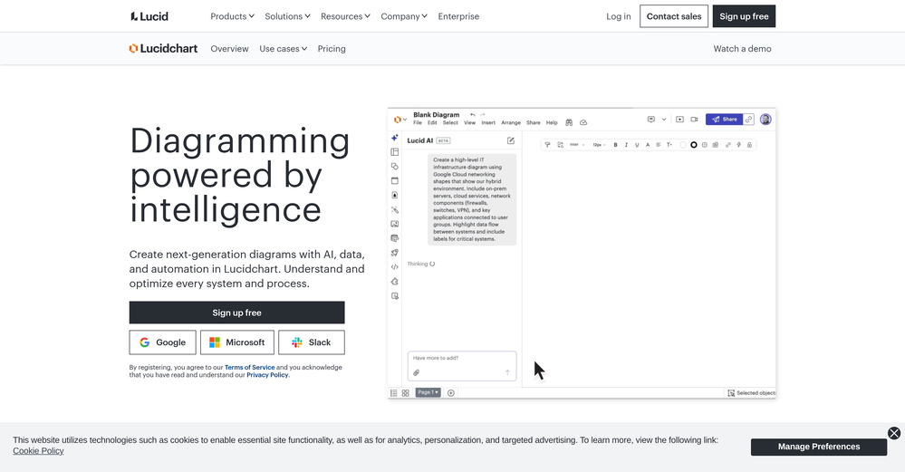 Lucidchart website