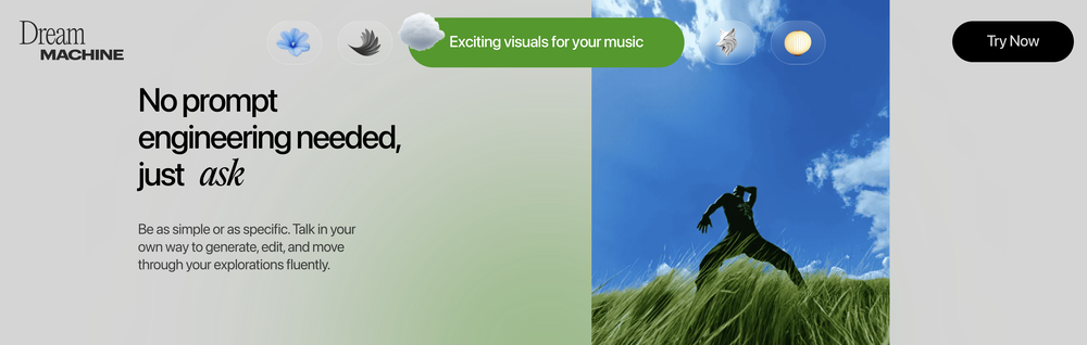 Luma Dream Machine website