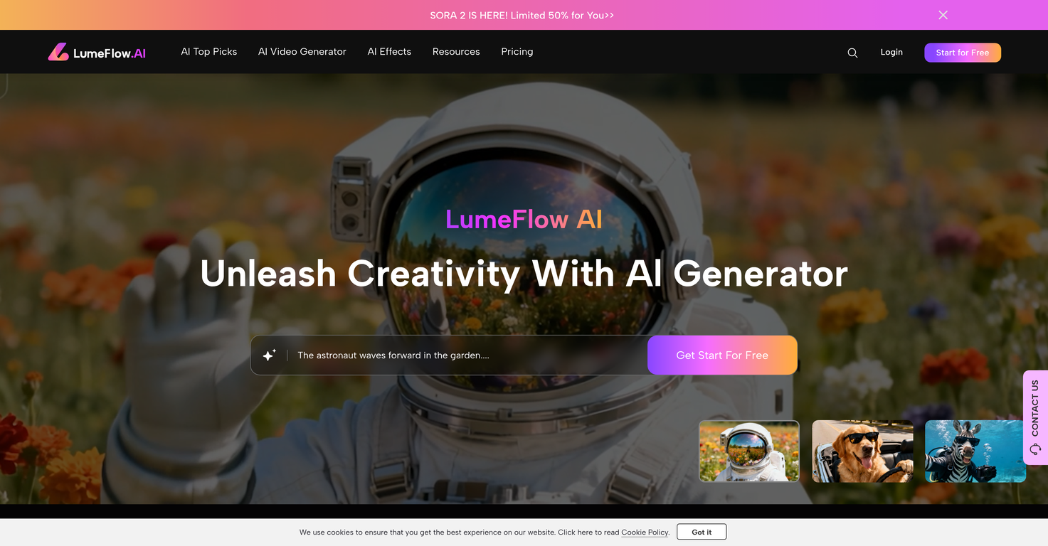 LumeFlow AI website