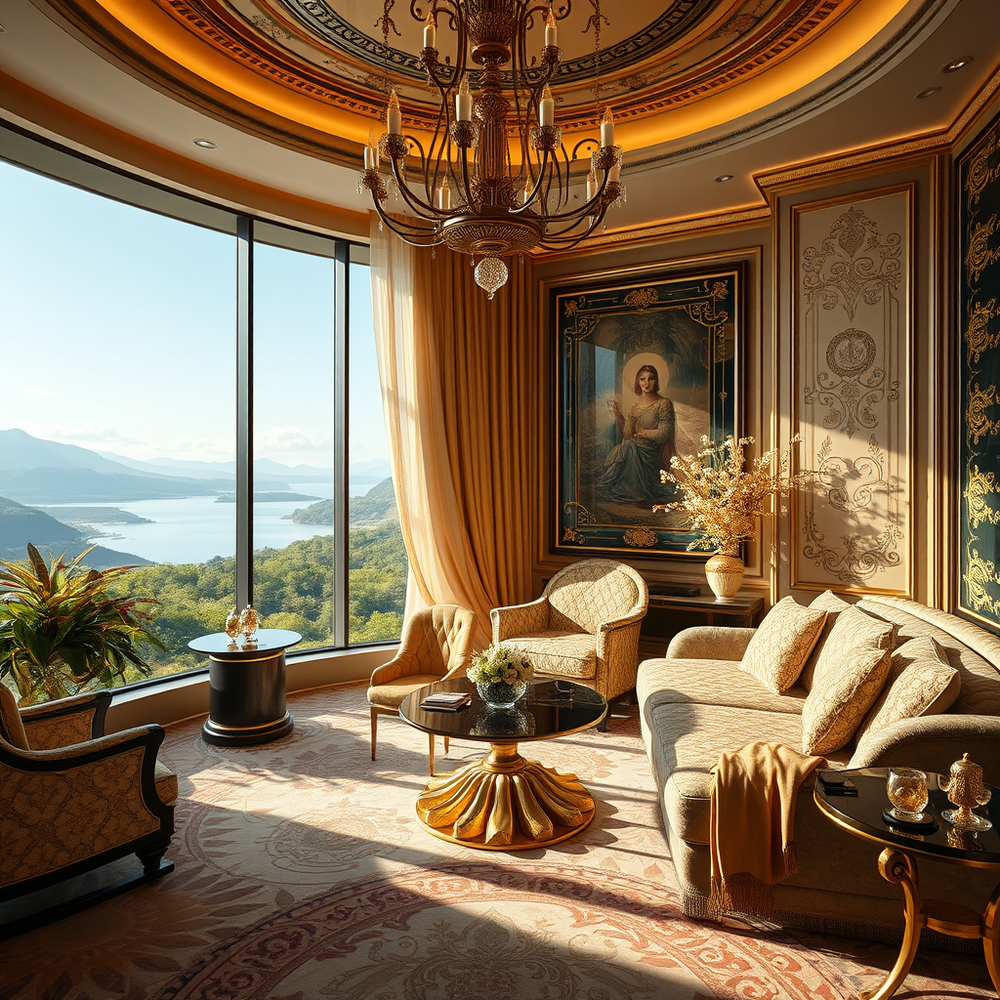 Luxuous photo with gold touch website