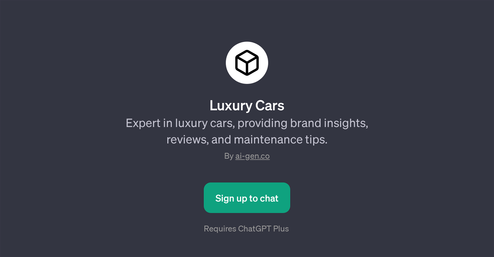 Luxury Cars GPT website