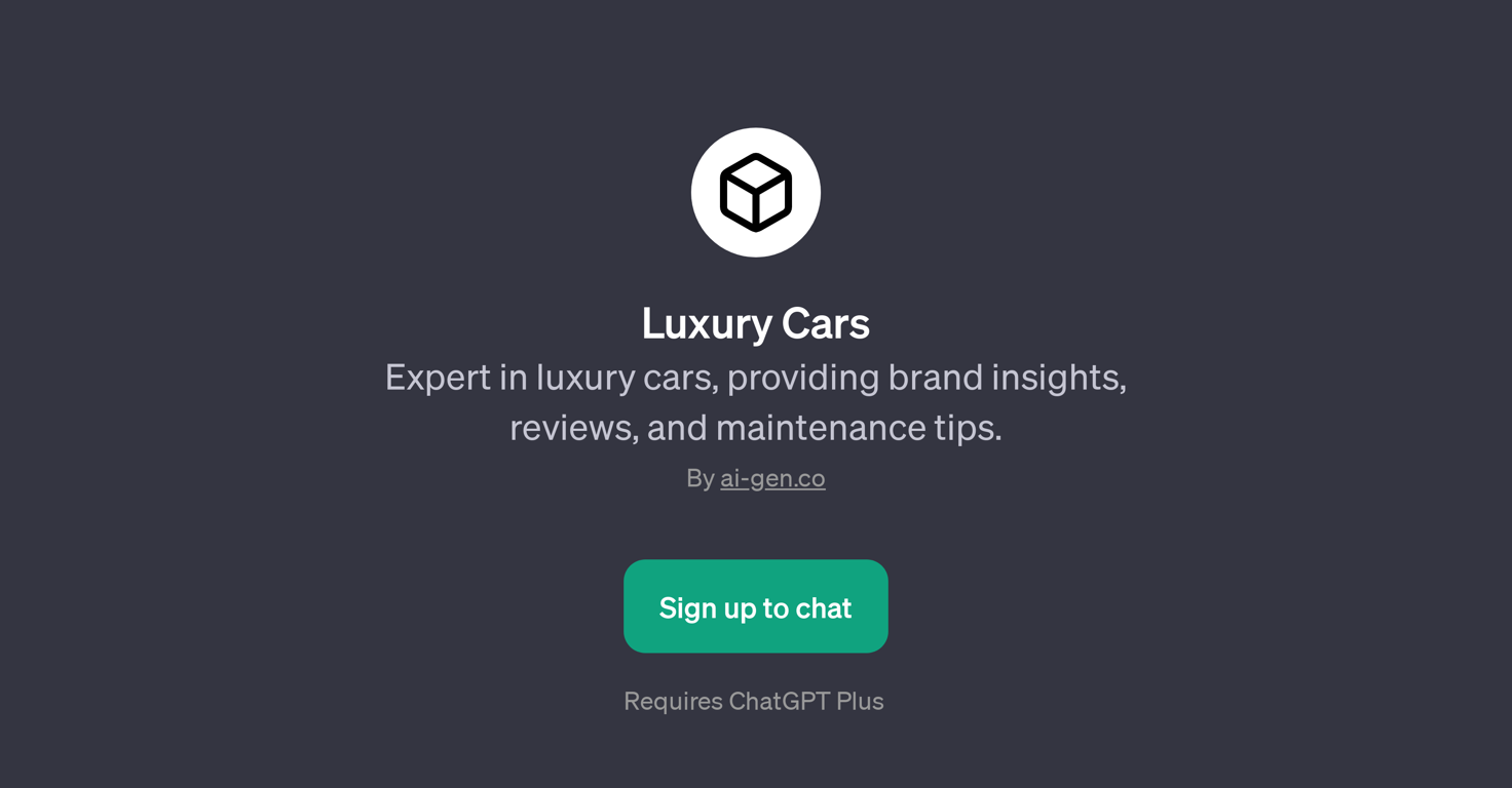 Luxury Cars GPT website