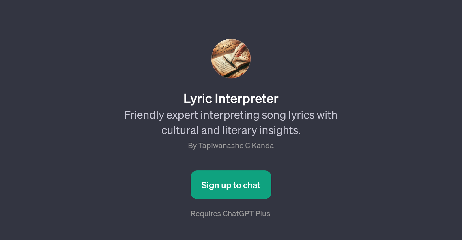 Lyric Interpreter website