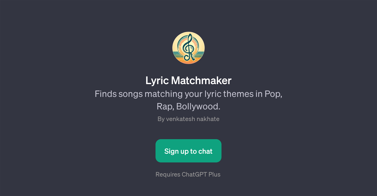 Lyric Matchmaker website