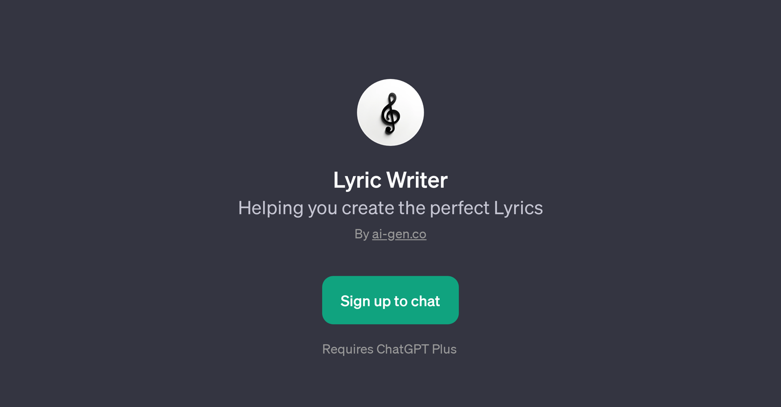 Lyric Writer website
