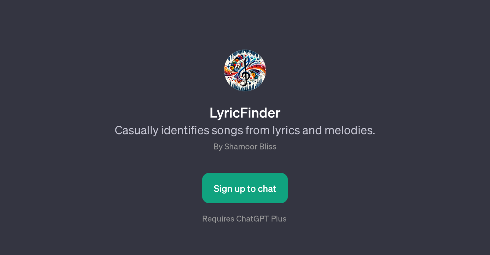 LyricFinder website