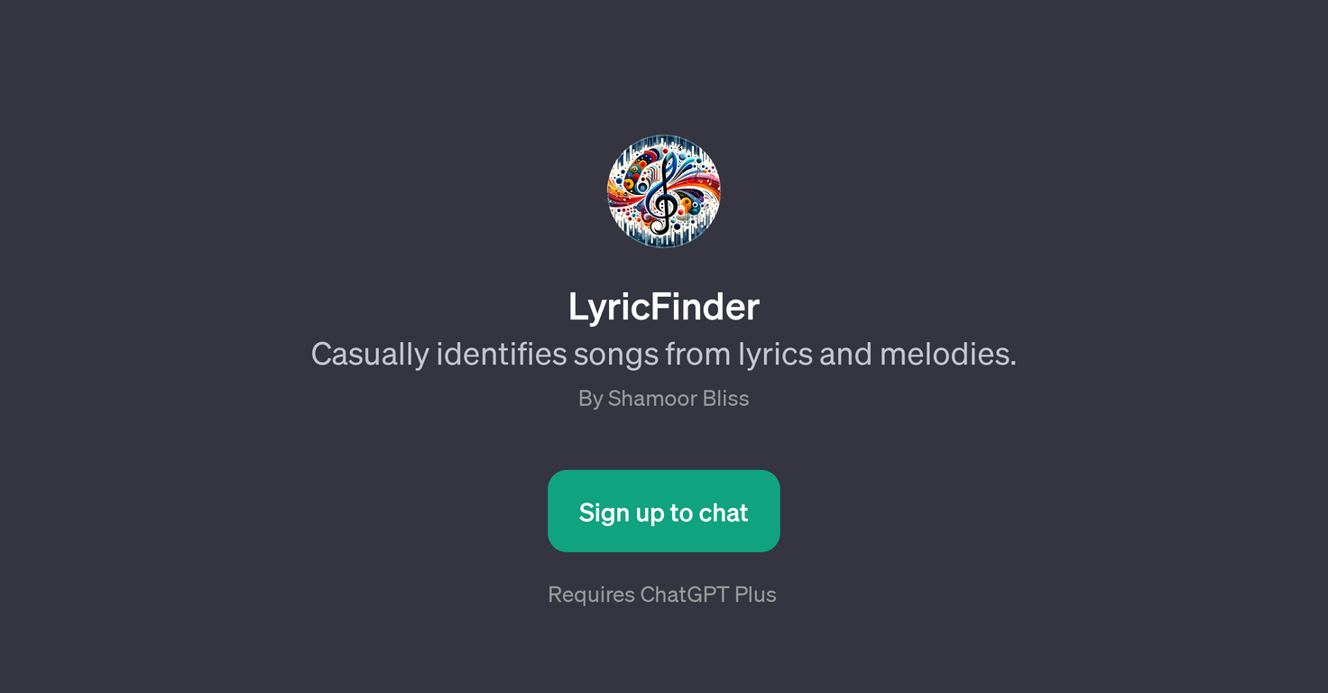 LyricFinder website