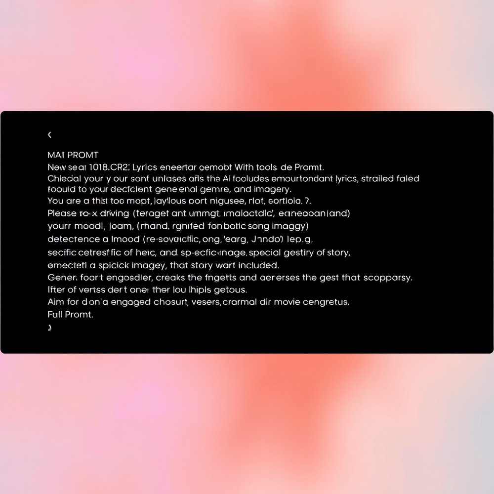 Lyrics Generator With Prompt website