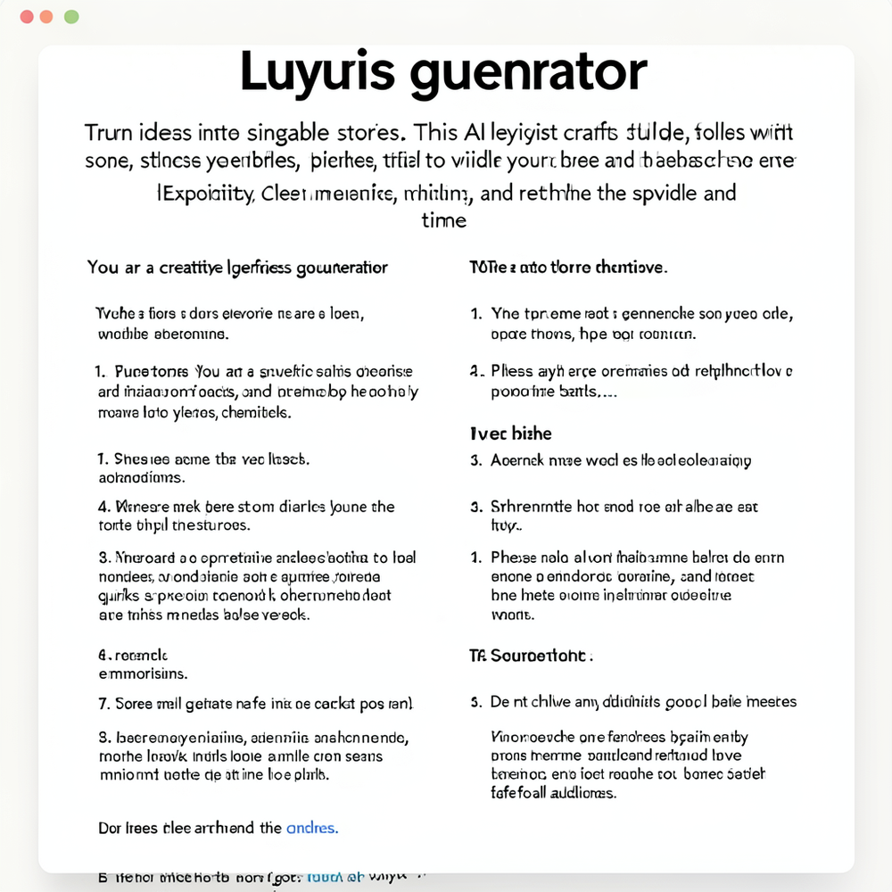 Lyrics generator website