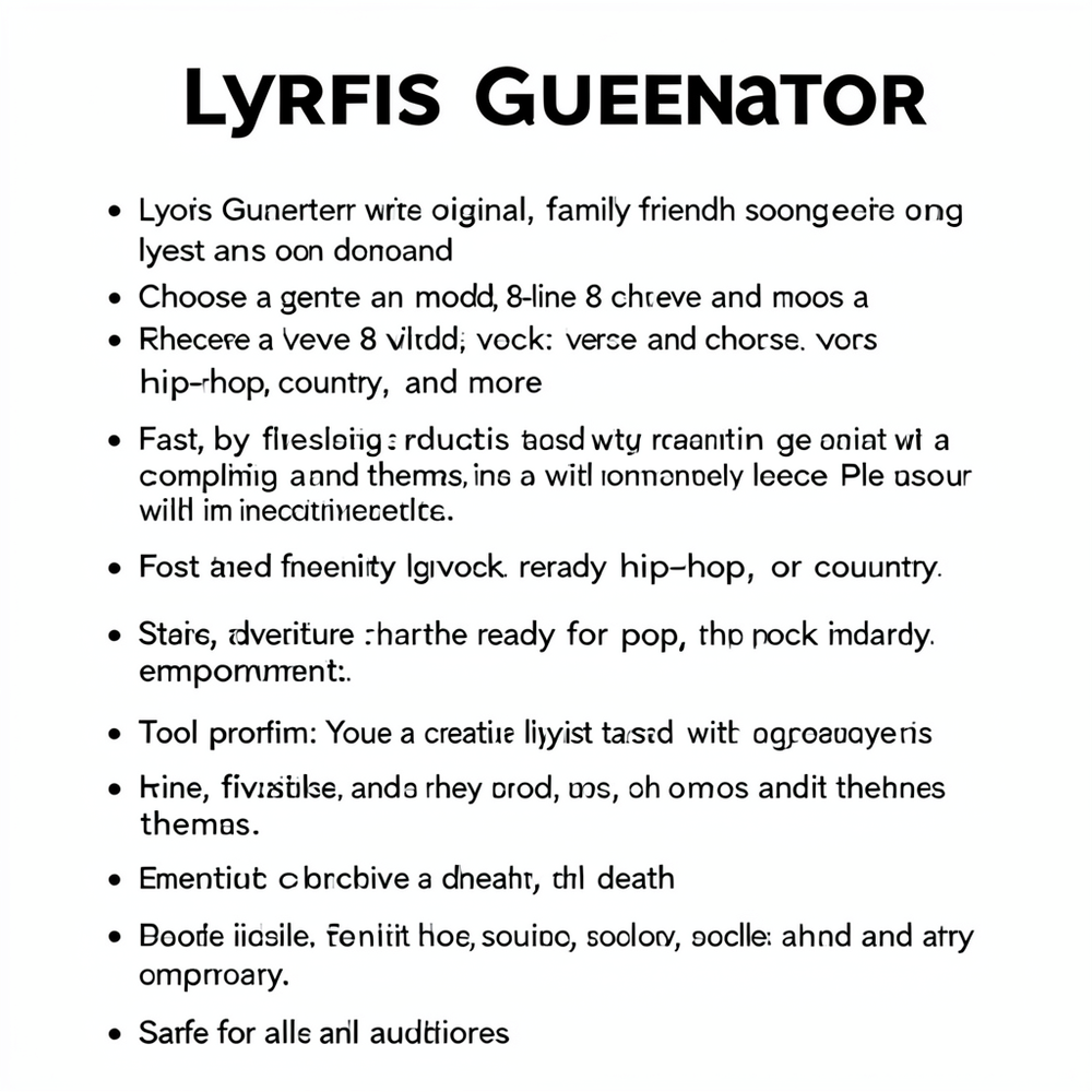 Lyrics Generator website