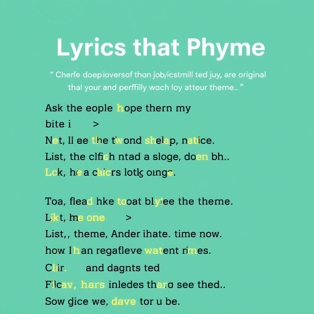 Lyrics that rhyme website