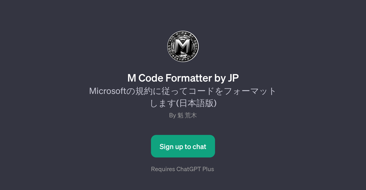 M Code Formatter by JP website