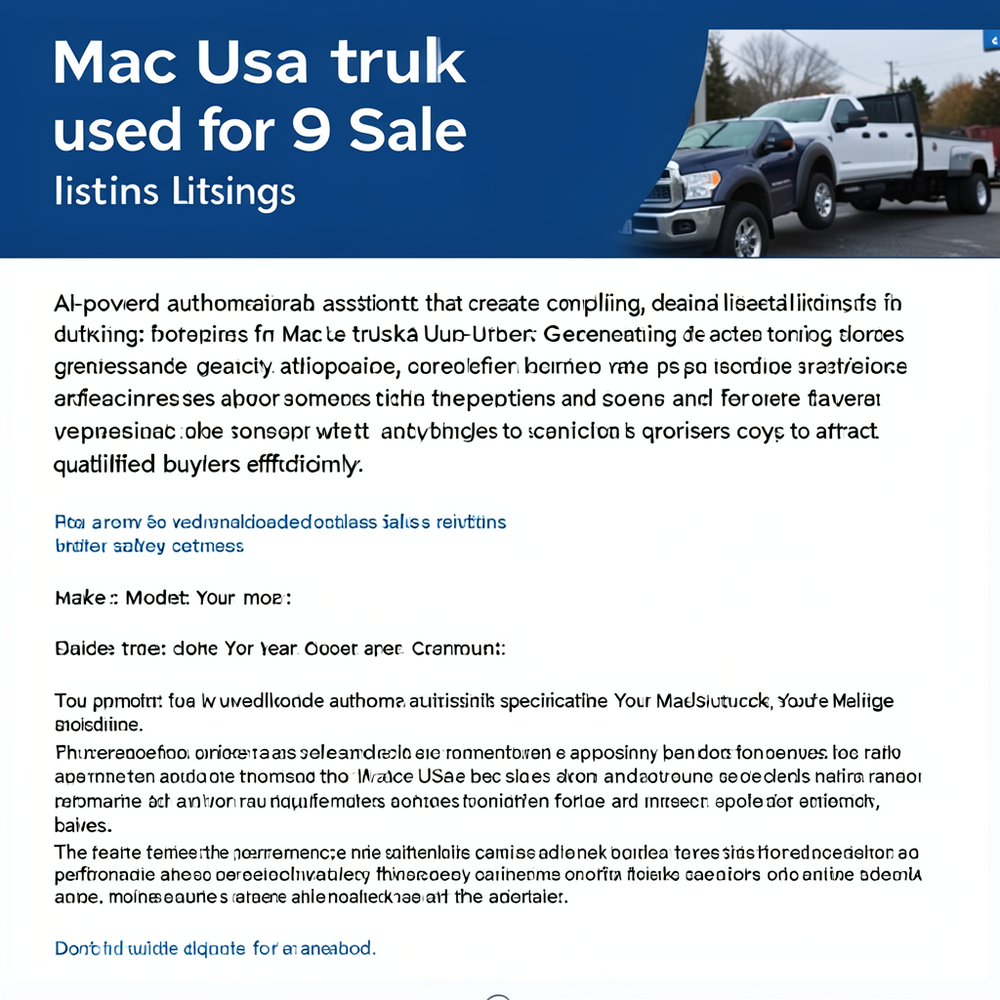 mac usa truck  used for sale listings website