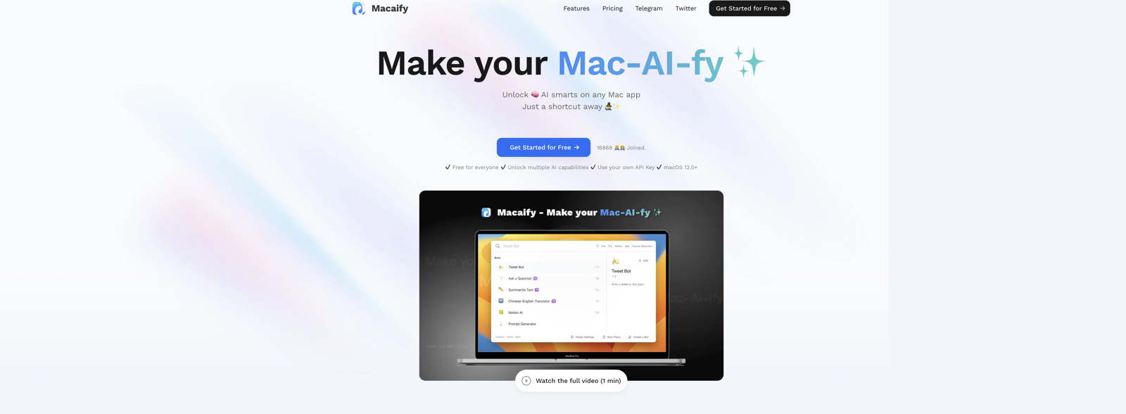 Macaify website