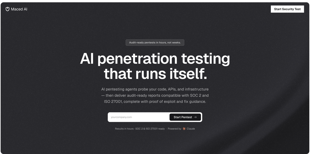 Maced AI website