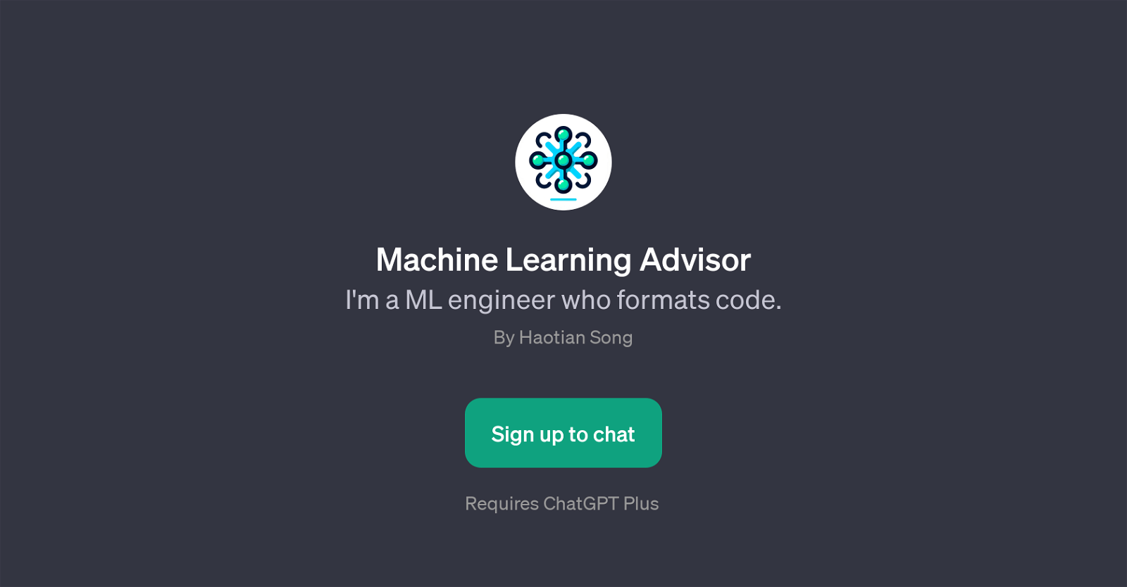 Machine Learning Advisor website