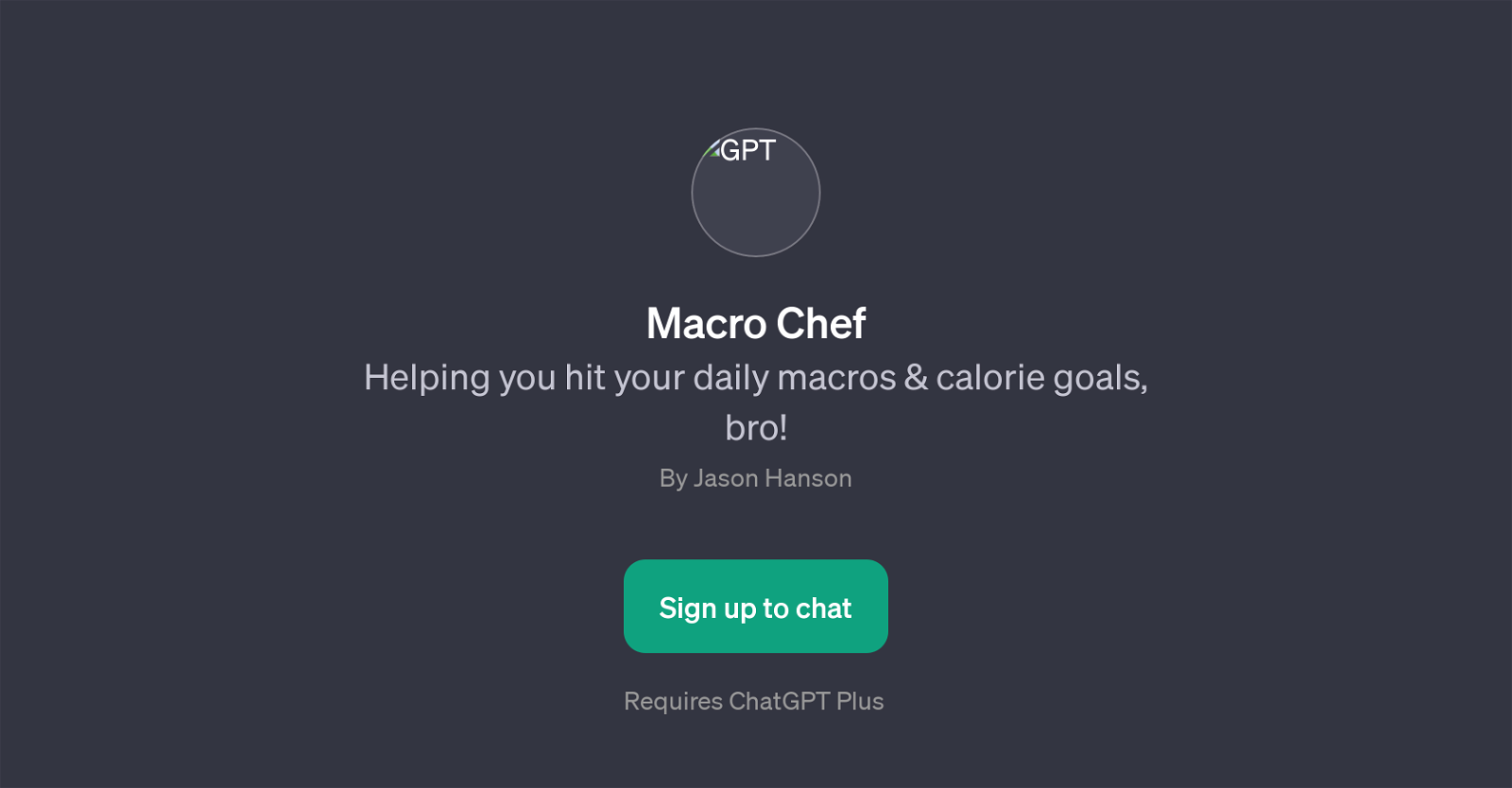 Macro Chef website
