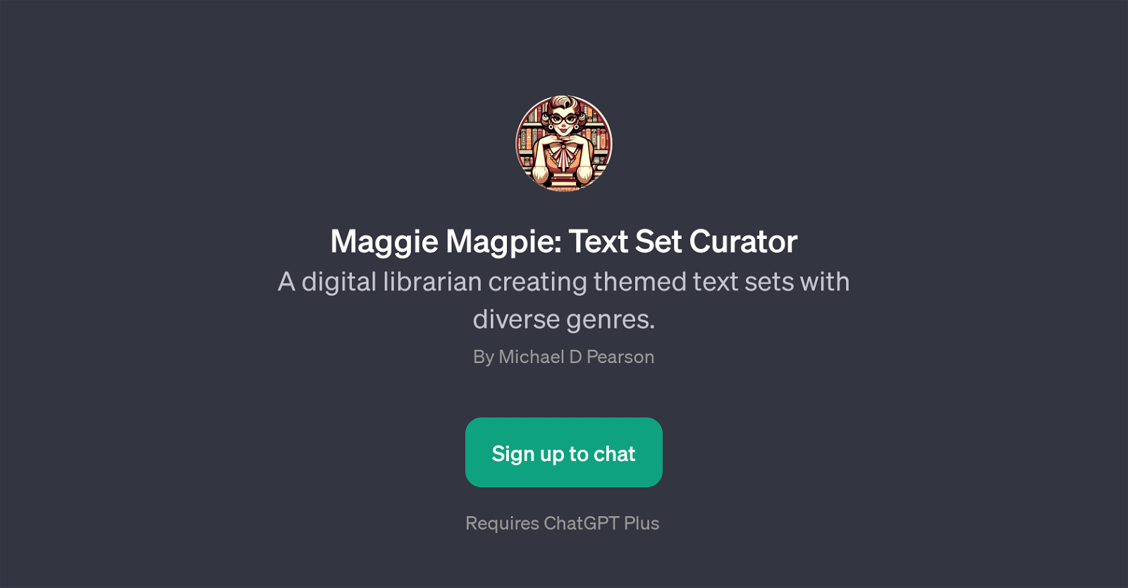 Maggie Magpie: Text Set Curator website