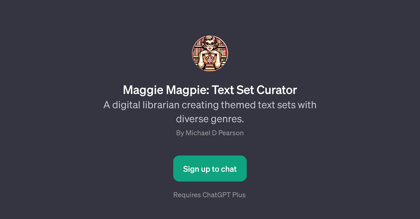 Maggie Magpie: Text Set Curator website
