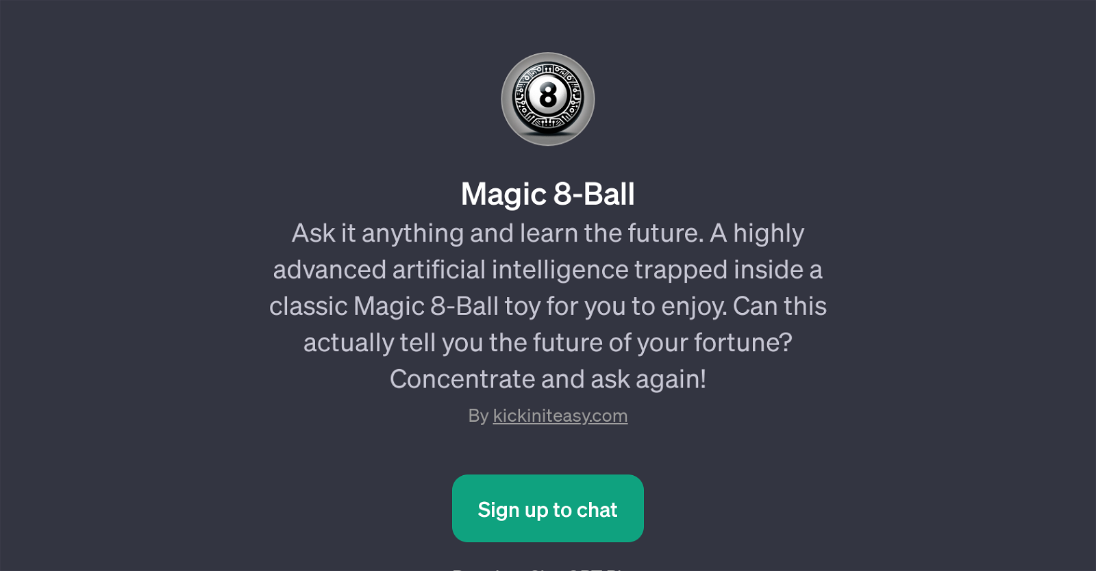 Magic 8-Ball website