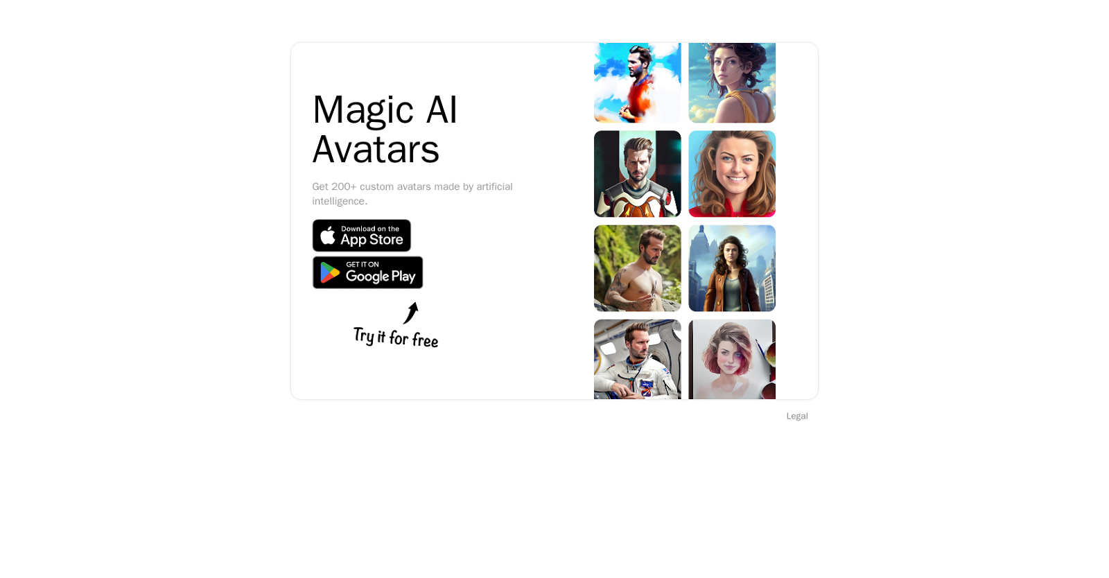 Magic AI Avatars website