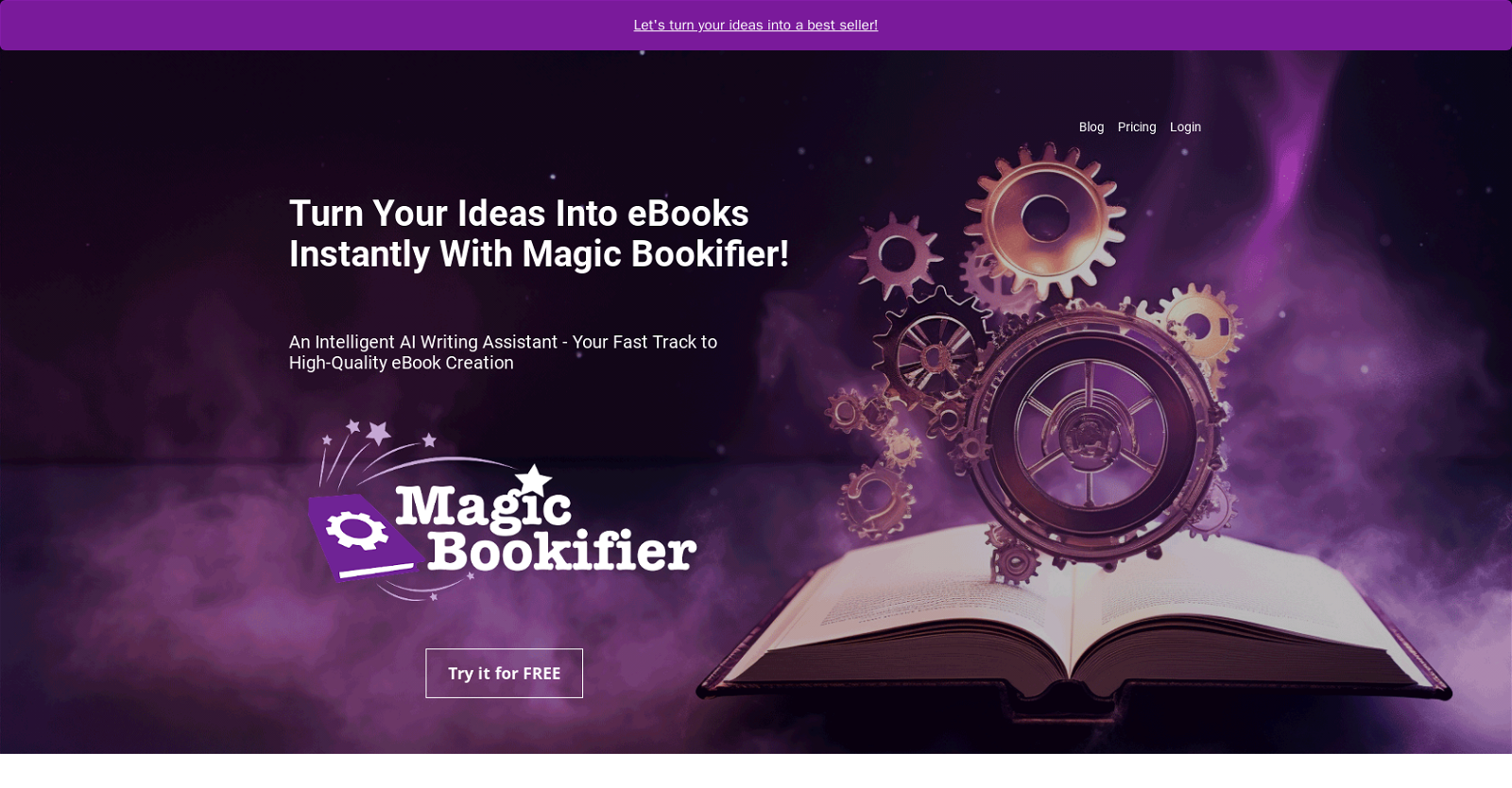 Magic Bookifier website