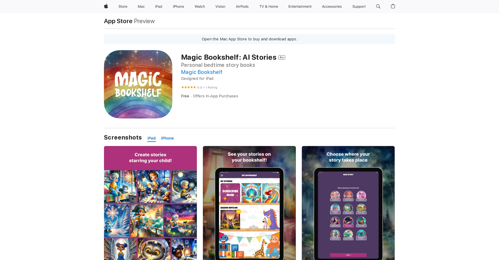Magic Bookshelf website
